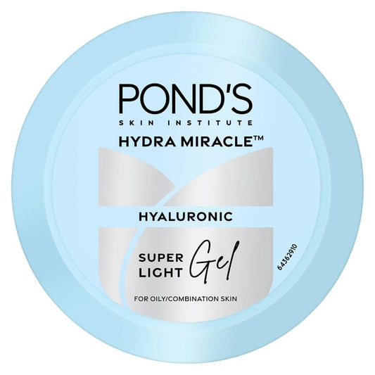 POND'S Super Light Gel Oil Free Face Moisturizer 100 ml | With Hyaluronic Acid & Vitamin E for Fresh Glowing Skin & 24 hr Hydration - Daily Use