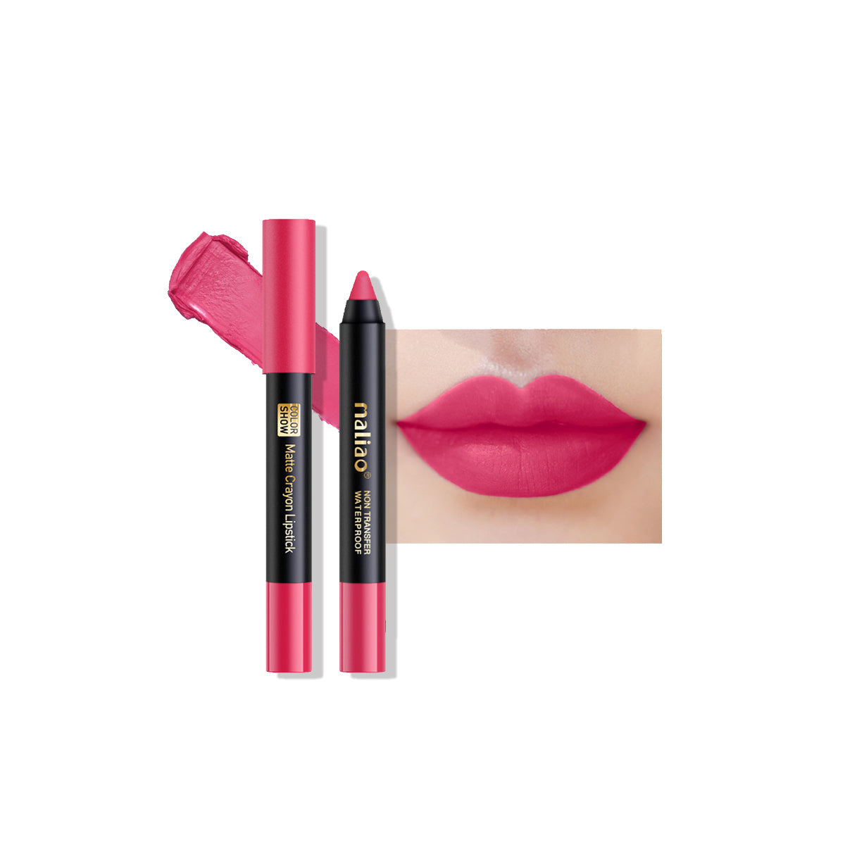Maliao Matte Crayon Lipstick -Transfer Waterproof Color Show