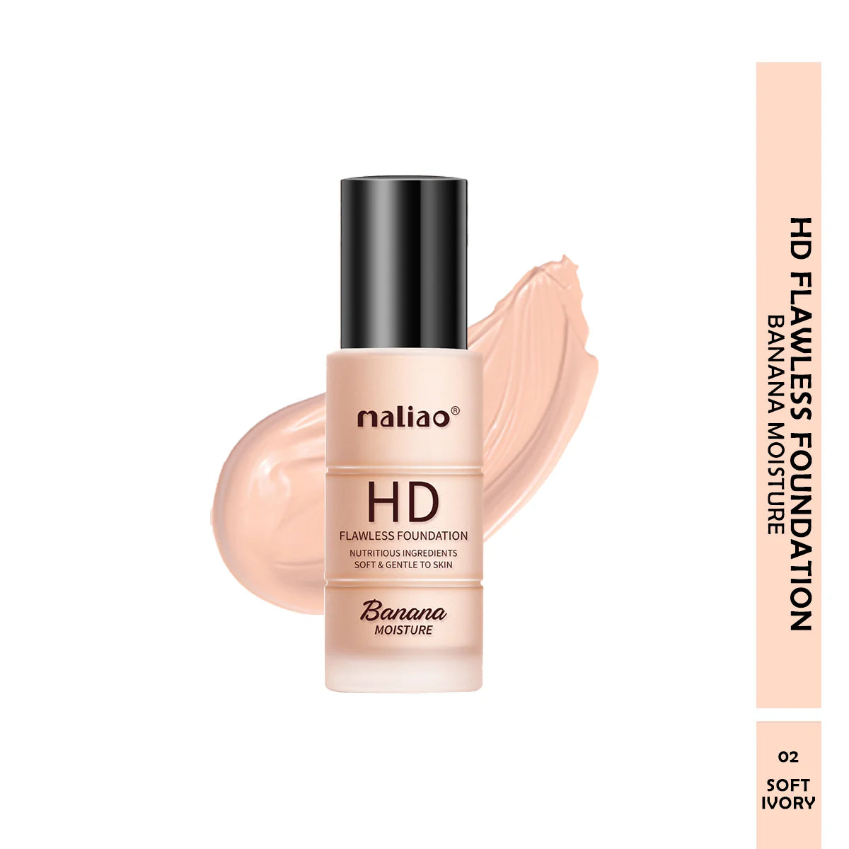 Maliao HD Banana Foundation - Flawless Finish with Moisture Boost for Face Makeup