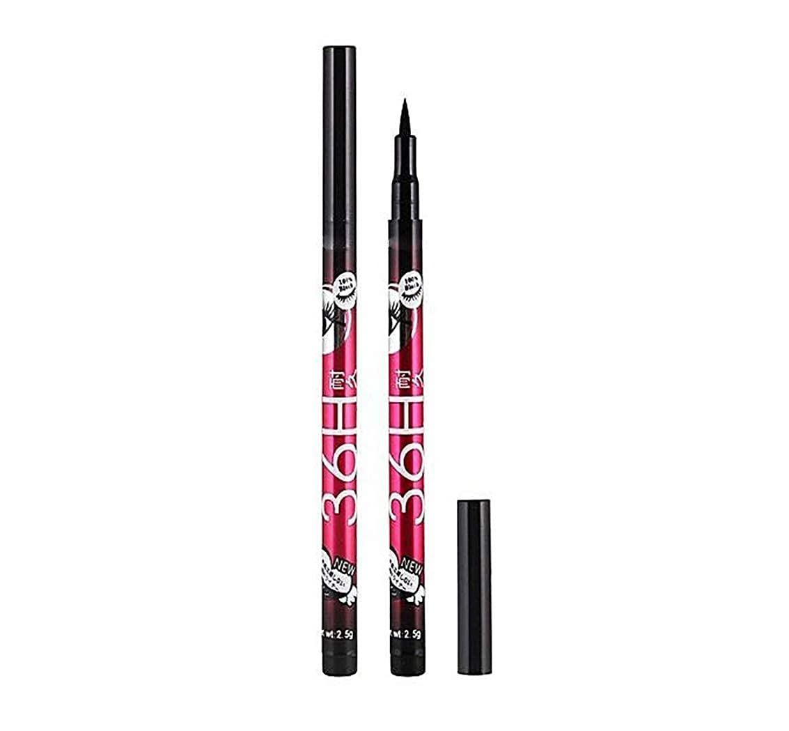 36H Precision Liquid Waterproof Lash Eyeliner Pencil Eye Liner, Water Resistant, Long-Lasting (Black) (pack of 3) Matte Finish