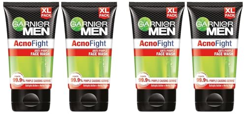Garnier Men, Anti-Pimple Face Wash, Repairs Skin & Balances Oils, AcnoFight, 100 g