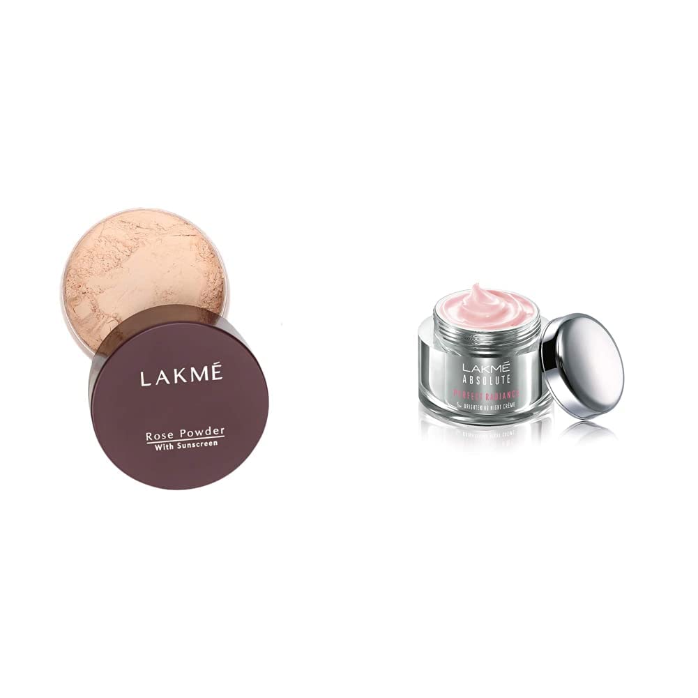 Lakme Rose Loose Face Powder with Sunscreen, Warm Pink, Face Makeup for a Rosy Glow - Matte Finish for Oily Skin Control, 40 g