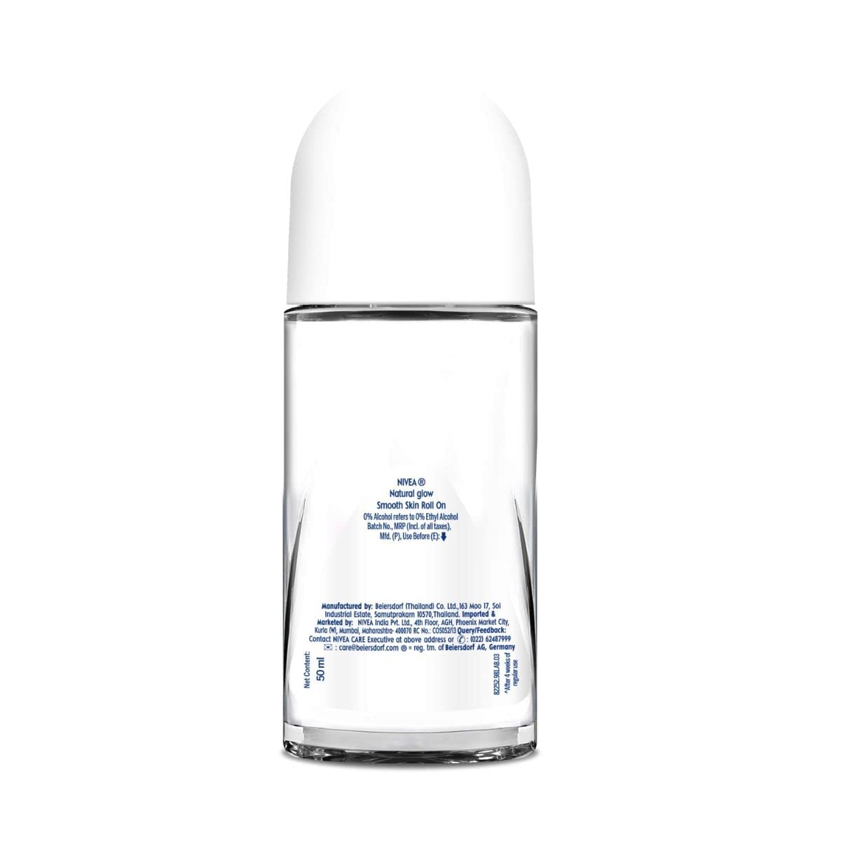 NIVEA Pearl and Beauty 50ml Deo Roll On | With Pearl Extracts & Avocado Oil| 72 H Smooth & Beautiful Underarms | 0% Alcohol | For Women