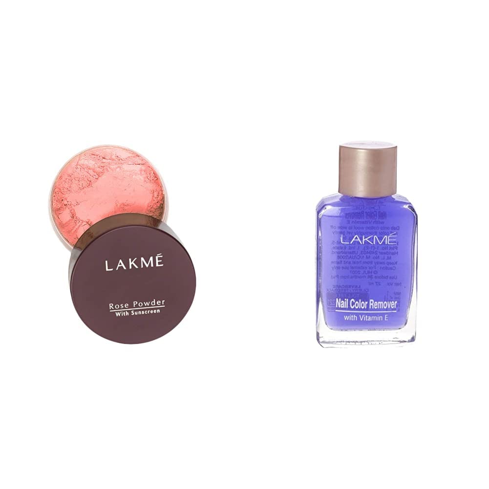 Lakme Rose Loose Face Powder with Sunscreen, Warm Pink, Face Makeup for a Rosy Glow - Matte Finish for Oily Skin Control, 40 g