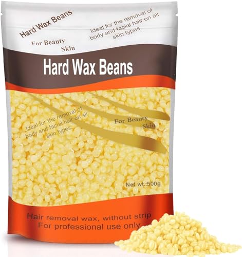 Plenteous Hard Wax Beads, 100G Painless Hard Wax Beans with 10 Applicators, Professional Wax Beads for Eyebrow, Armpit, Bikini, Back, Chest, Legs, Painless Hair Removal. (Strawberry)