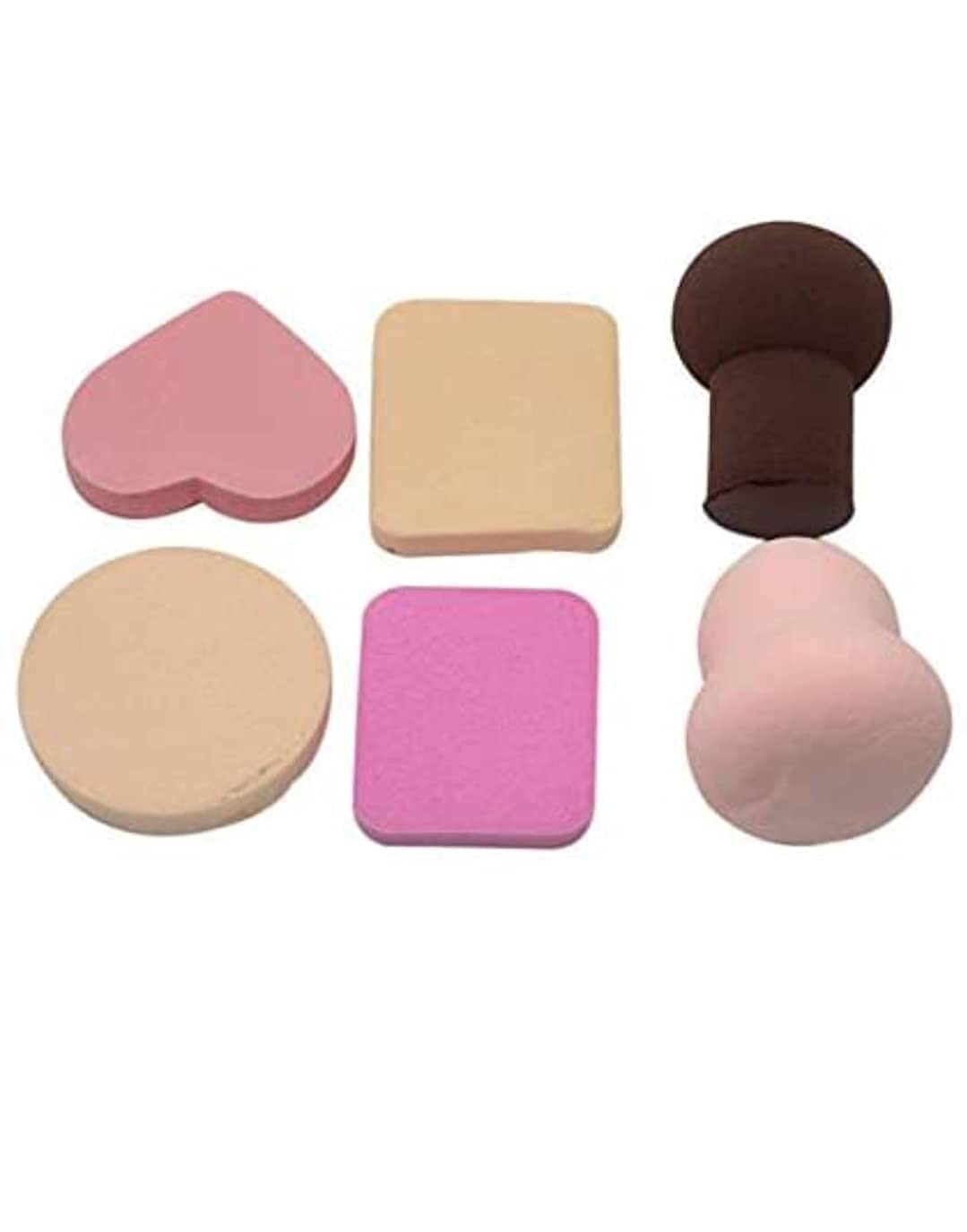 EPISKEY® 5 Pcs Makeup Sponge Set, Multi Coloured, Blender Beauty Foundation and Concealer Blending Sponge for Liquid, Cream, and Powder, Multi-Purpose Super Soft (Makeup Sponge)