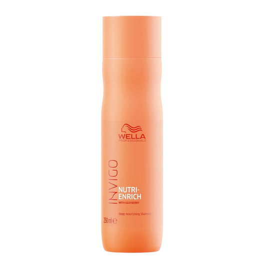 Wella Professionals Invigo Nutri-Enrich Shampoo | Deep Nourishment for Dry, Frizzy & Damaged Hair | 250 ml | With Goji Berry & Vitamin E