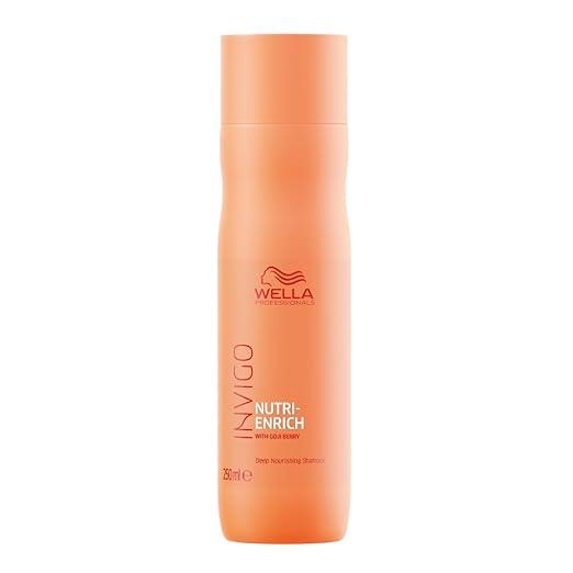 Wella Professionals Invigo Nutri-Enrich Shampoo | Deep Nourishment for Dry, Frizzy & Damaged Hair | 250 ml | With Goji Berry & Vitamin E