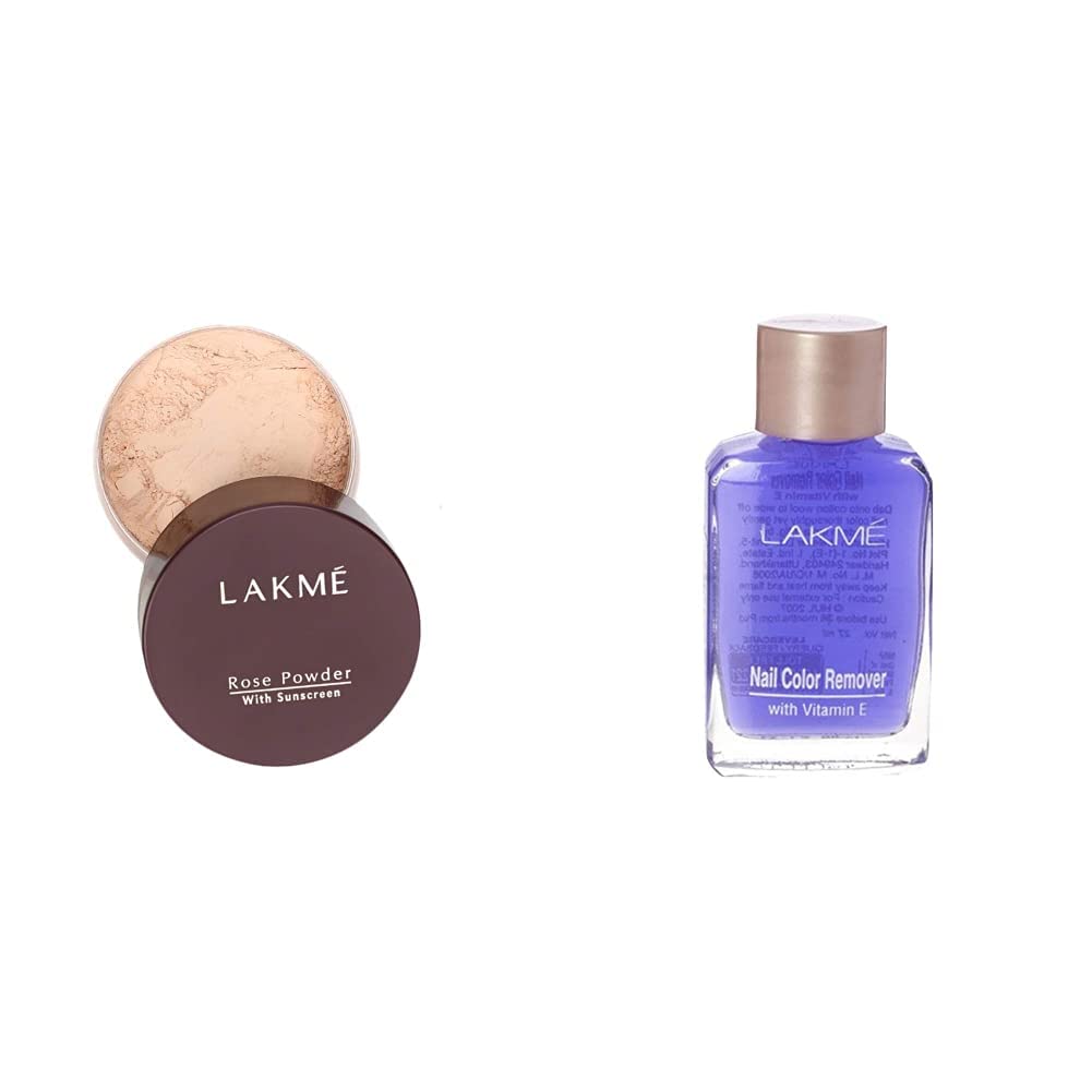 Lakme Rose Loose Face Powder with Sunscreen, Warm Pink, Face Makeup for a Rosy Glow - Matte Finish for Oily Skin Control, 40 g