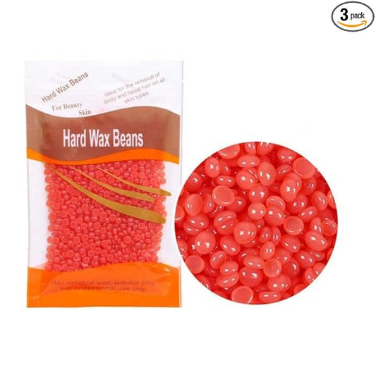 Plenteous Hard Wax Beads, 100G Painless Hard Wax Beans with 10 Applicators, Professional Wax Beads for Eyebrow, Armpit, Bikini, Back, Chest, Legs, Painless Hair Removal. (Strawberry)