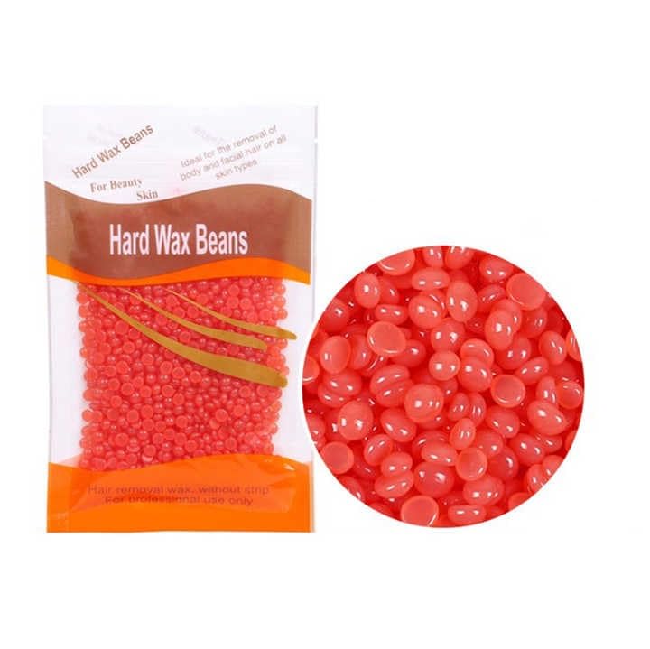 Plenteous Hard Wax Beads, 100G Painless Hard Wax Beans with 10 Applicators, Professional Wax Beads for Eyebrow, Armpit, Bikini, Back, Chest, Legs, Painless Hair Removal. (Strawberry)