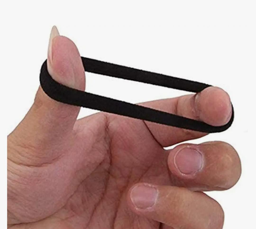30 Black Ponytail Holder Elastic Soft Cotton Hair Bands for School Girls/Women, Buns, Rubber Hair tie (Pack of 30)(Black)