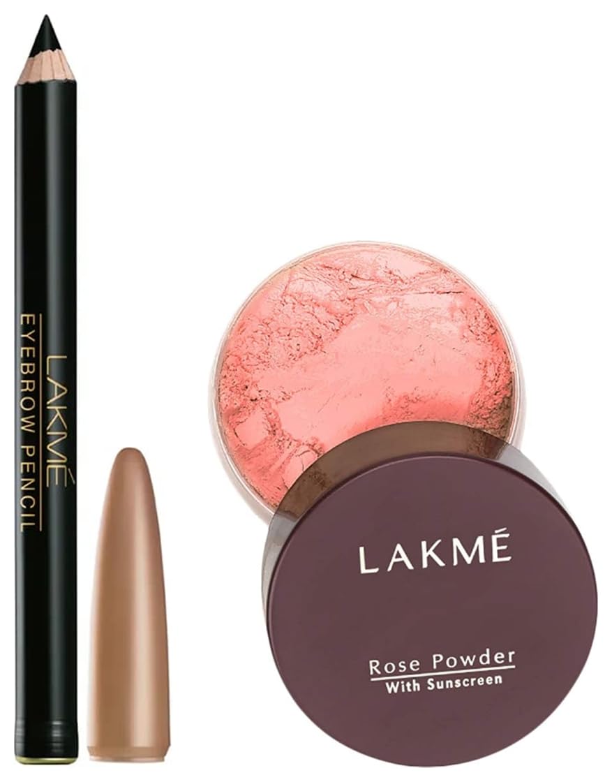 Lakme Rose Loose Face Powder with Sunscreen, Warm Pink, Face Makeup for a Rosy Glow - Matte Finish for Oily Skin Control, 40 g
