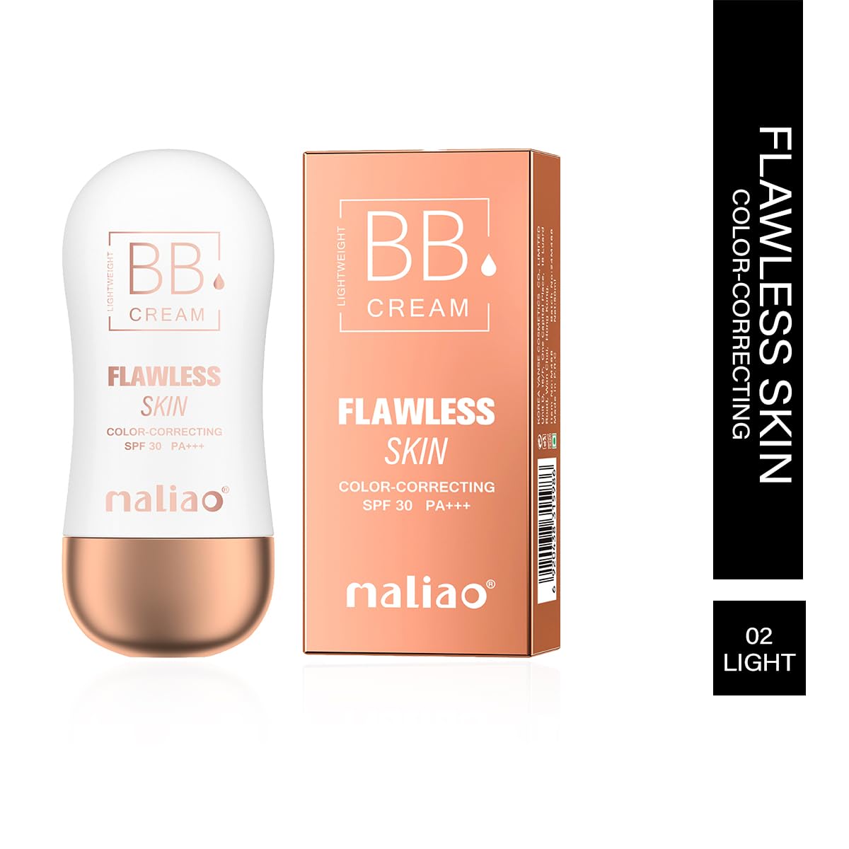Maliao BB Cream Flawless Skin Color Correcting SPF 30 PA+++ (01-FAIR)