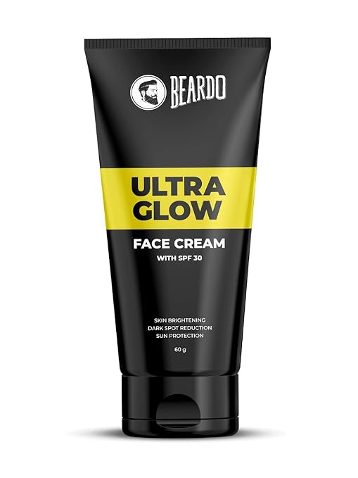 Beardo Ultraglow All in One Face Cream For Men with SPF 30, 60g | Aloe Vera With Vitamin E and Niacinamide for Skin Brightening & Dark Spots Reduction