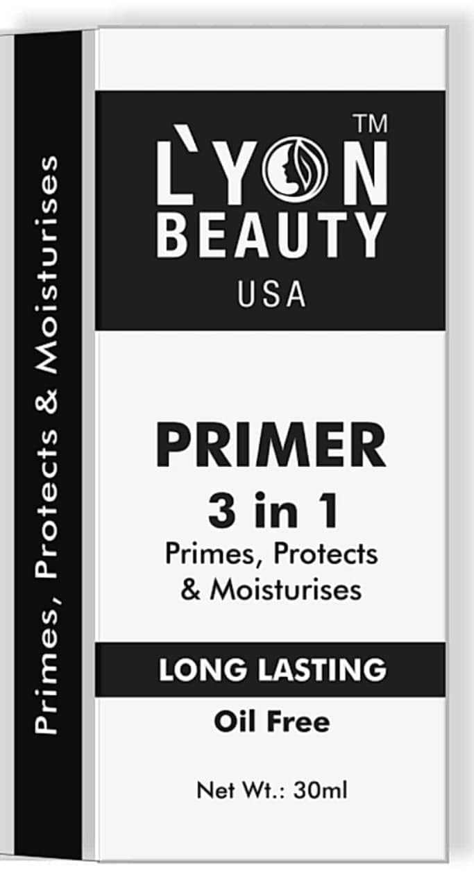 L’YON BEAUTY PRIMER 3 IN 1 | Oil Free | Long Lasting | Waterproof Primer | Protects | Moisturizes | 30 ml