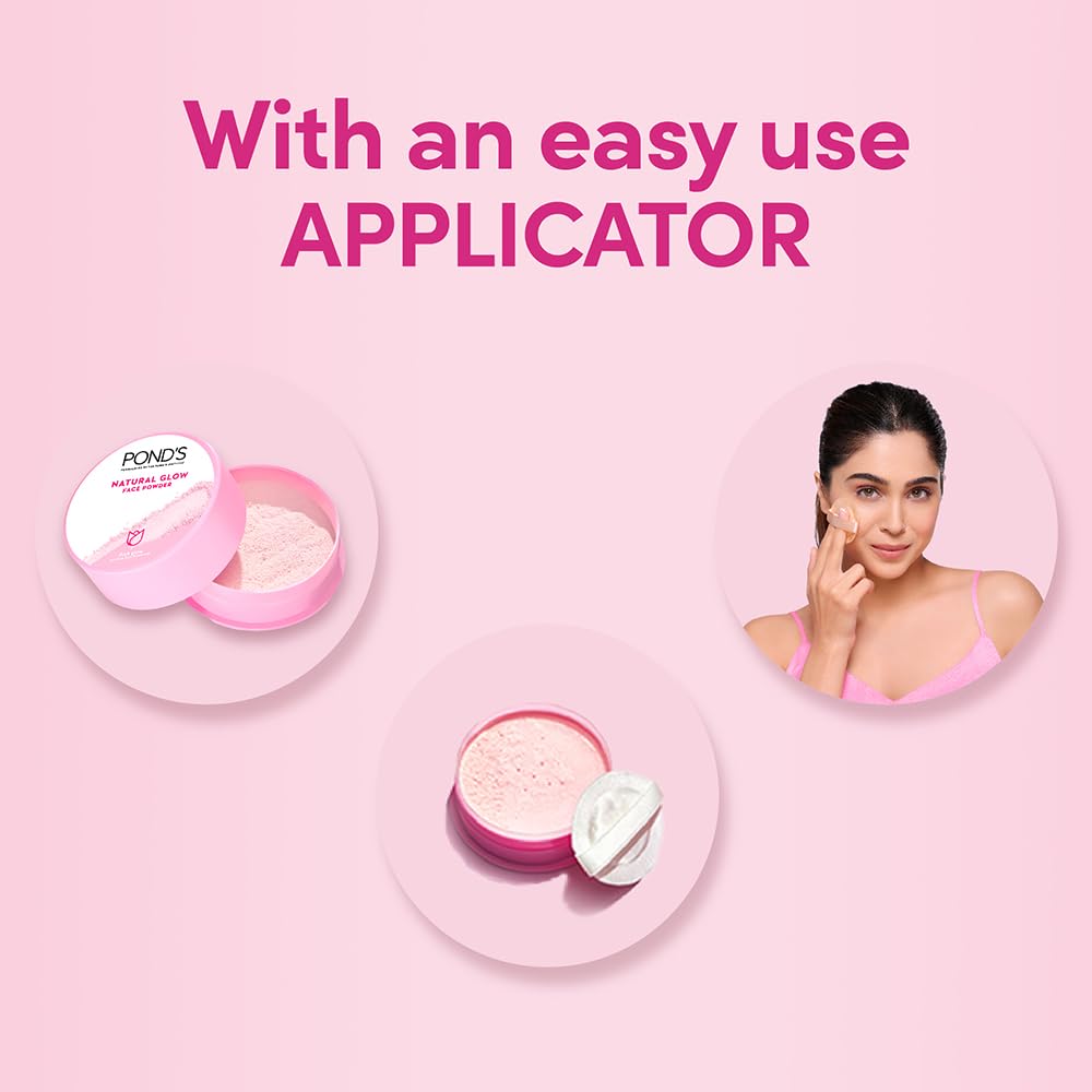 POND's Natural Glow Face Matte Powder For Normal Skin, Bb Glow - 30G, Pink