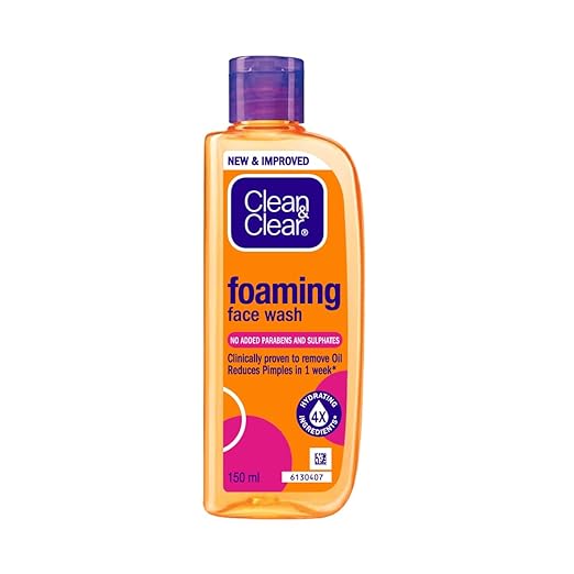 Clean & Clear Foaming Face Wash For Oily Skin, 150ml