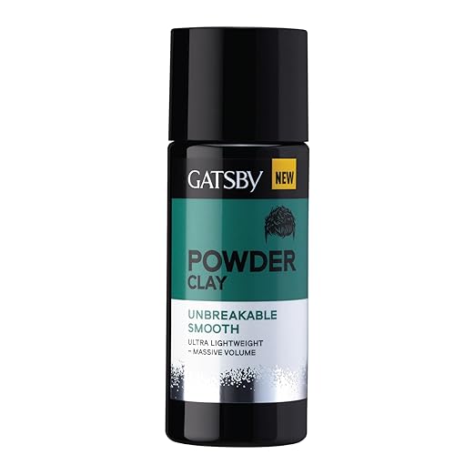 Gatsby Japan Hair Volumizing Powder Clay - 20g | Unbreakable Smooth | Ultra Lightweight & Massive Volume | Matte Finish Hair Wax for Men | Super Strong Hold | Quick & Easy Hair Styling