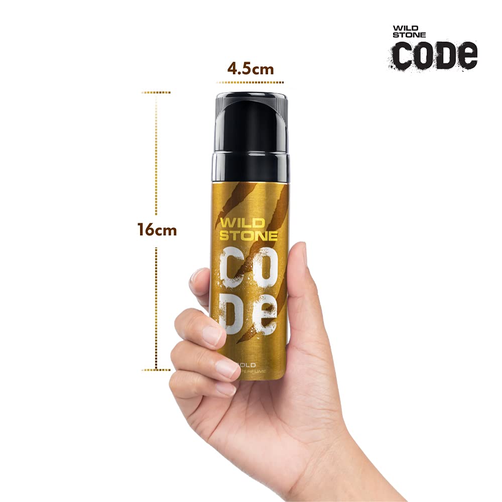 WILD STONE CODE Titanium Long Lasting No Gas Body Perfume For Men, 150Ml, Spray