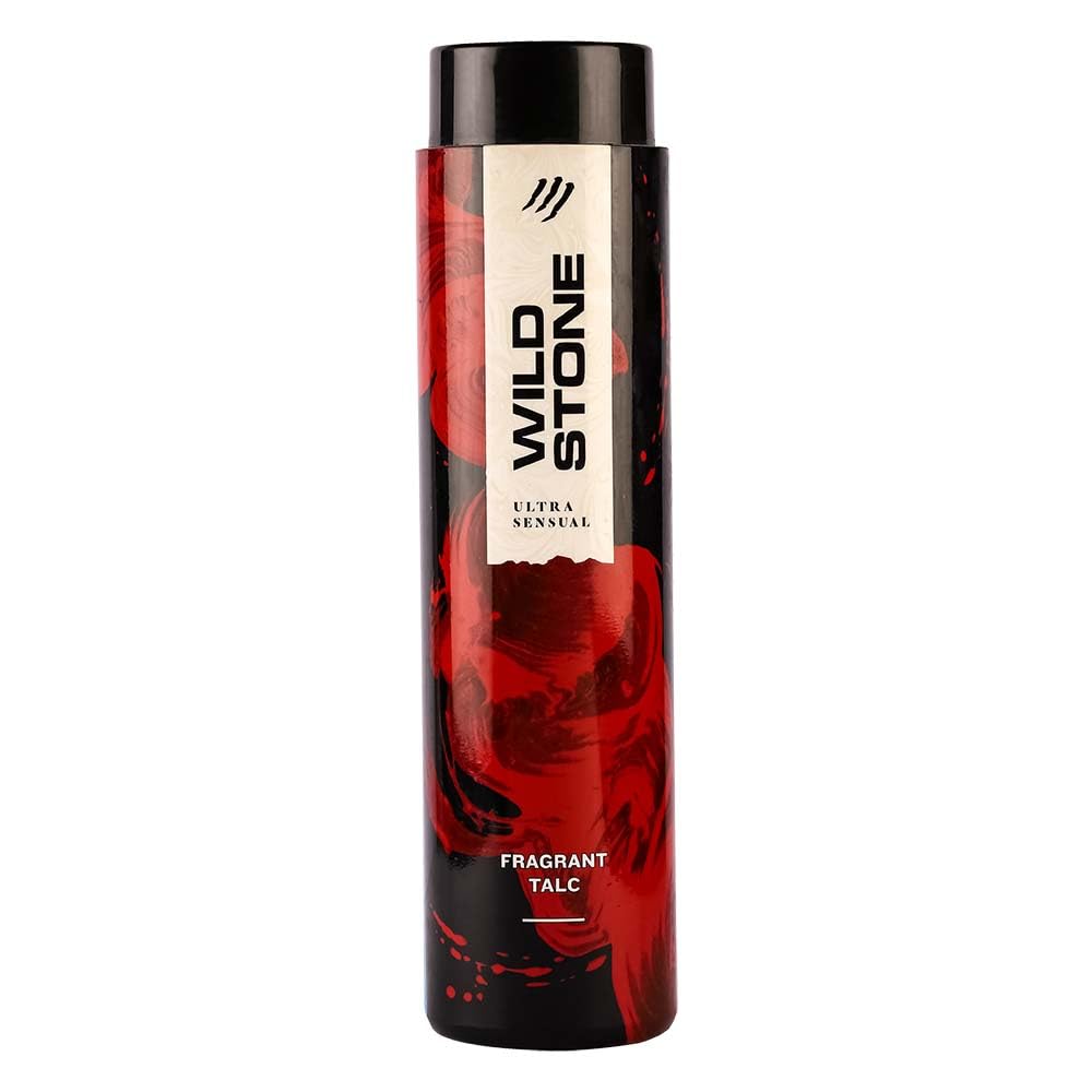 Wild Stone Ultra Sensual Talcum Powder for Men, 300gm, Perfumed Deodorant Talc with Masculine Aromas, Keeps You Smelling Fresh All-day Long