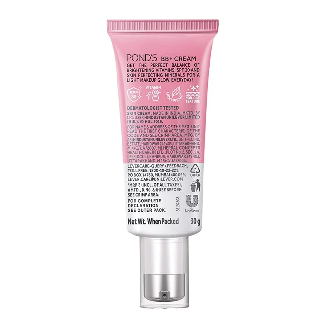 POND'S Bb+ Cream, Instant Spot Coverage + Light Make-Up Glow, Ivory 18g