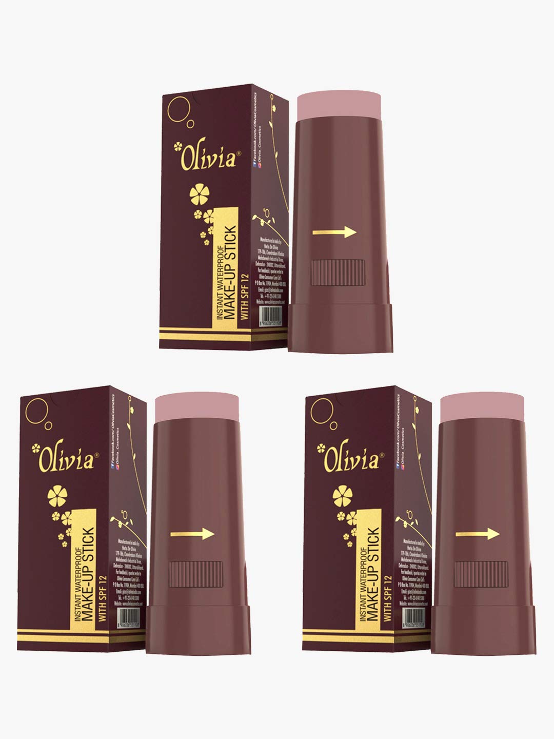 Olivia Waterproof Natural Honey Makeup Cream Concealer Pan Cake, Medium Coverage, For All Skin Types (25G, Shade No.24)