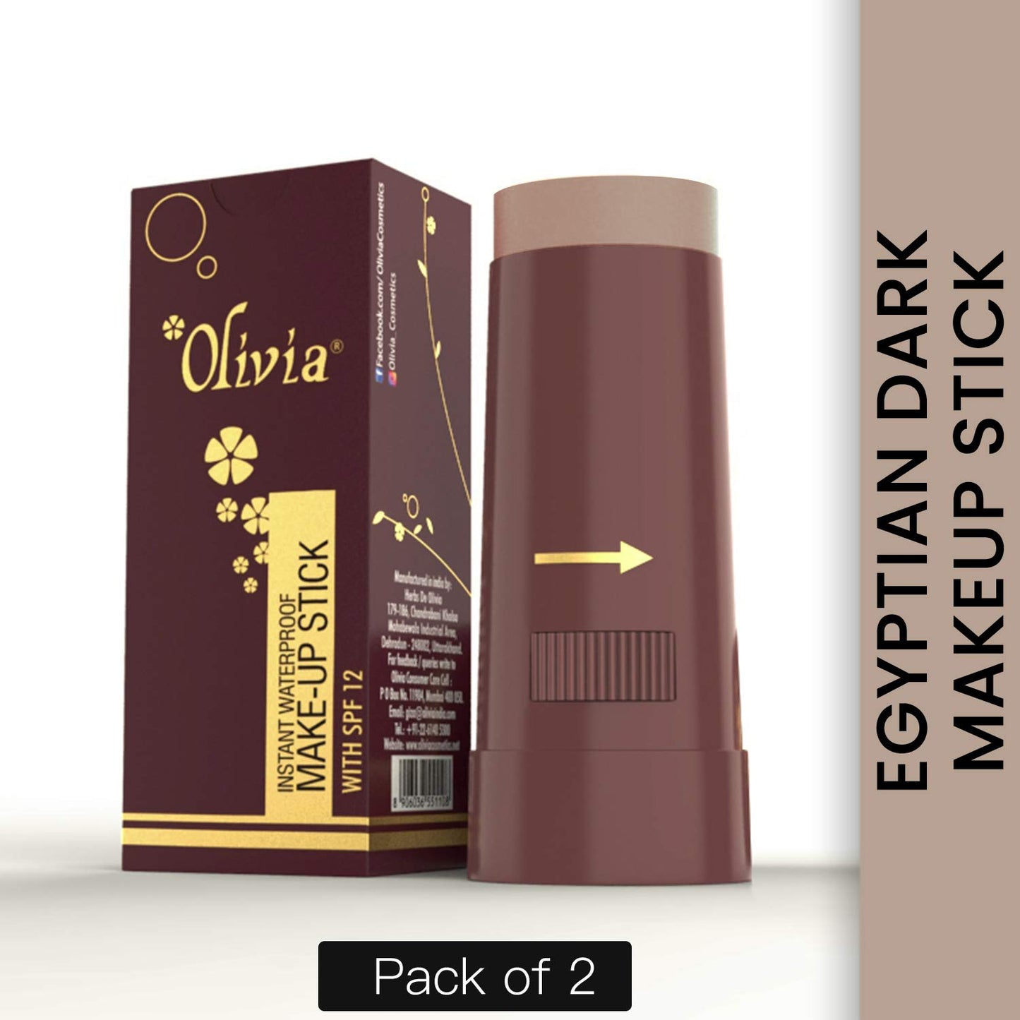 Olivia Waterproof Natural Honey Makeup Cream Concealer Pan Cake, Medium Coverage, For All Skin Types (25G, Shade No.24)