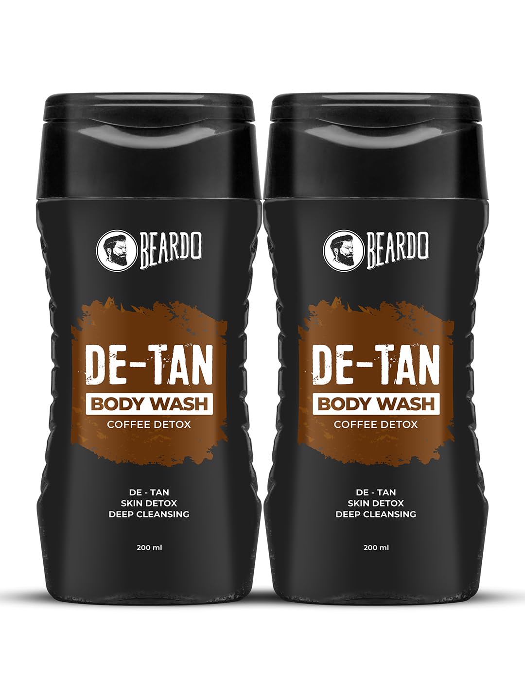 Beardo De-Tan Body Wash for Men, 200ml | Tan Removal and Caffeine Body Wash | Detan With Coffee & Aloe Extracts | For Body & Face | Refreshing Fragrance