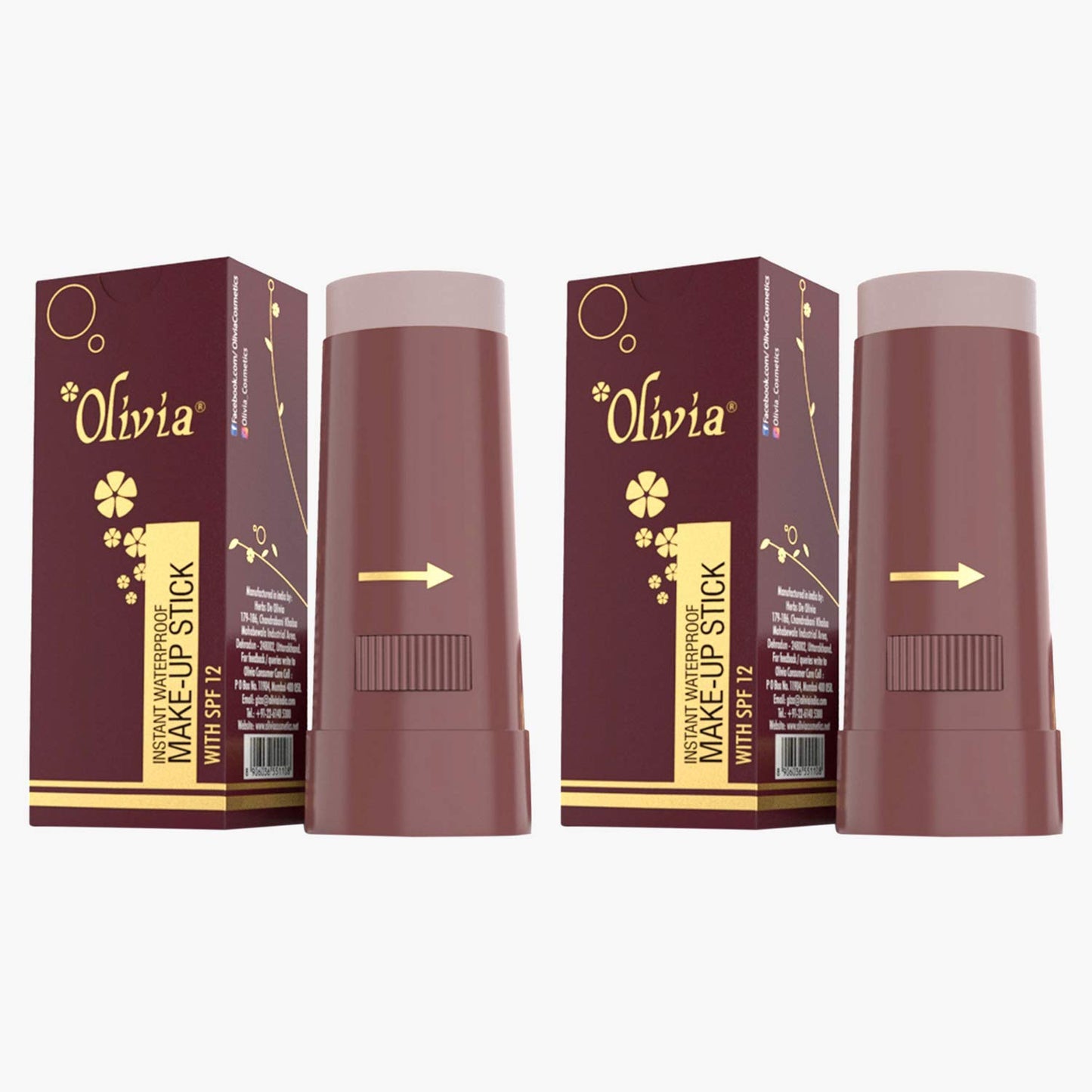 Olivia Waterproof Natural Honey Makeup Cream Concealer Pan Cake, Medium Coverage, For All Skin Types (25G, Shade No.24)