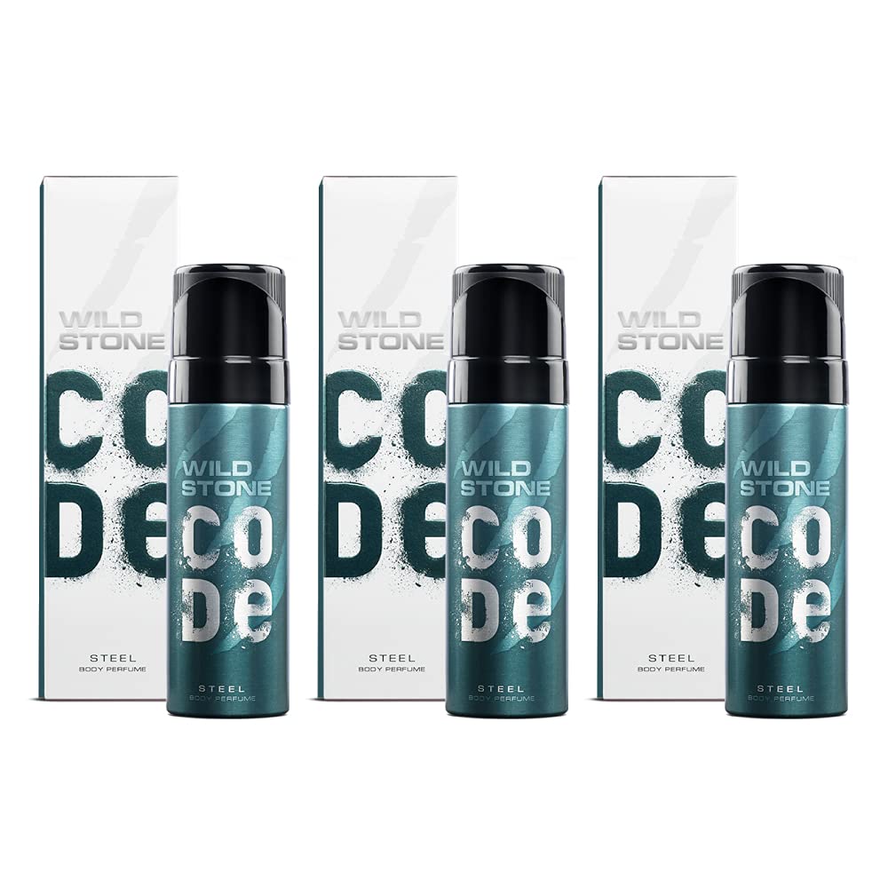 WILD STONE CODE Titanium Long Lasting No Gas Body Perfume For Men, 150Ml, Spray