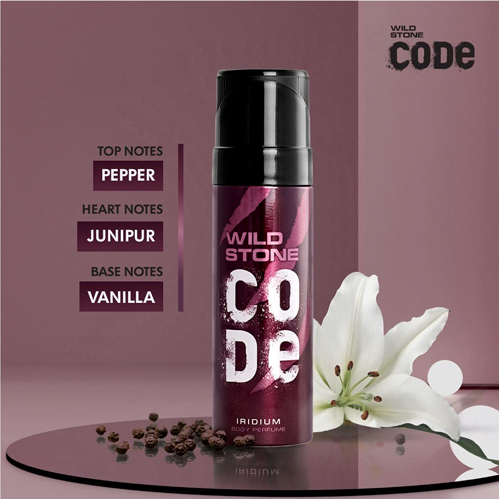 WILD STONE CODE Titanium Long Lasting No Gas Body Perfume For Men, 150Ml, Spray
