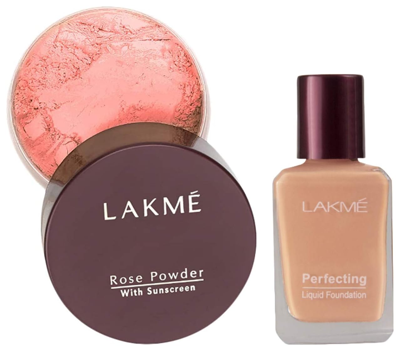 Lakme Rose Loose Face Powder with Sunscreen, Warm Pink, Face Makeup for a Rosy Glow - Matte Finish for Oily Skin Control, 40 g