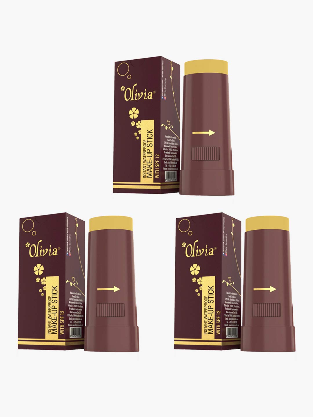 Olivia Waterproof Natural Honey Makeup Cream Concealer Pan Cake, Medium Coverage, For All Skin Types (25G, Shade No.24)