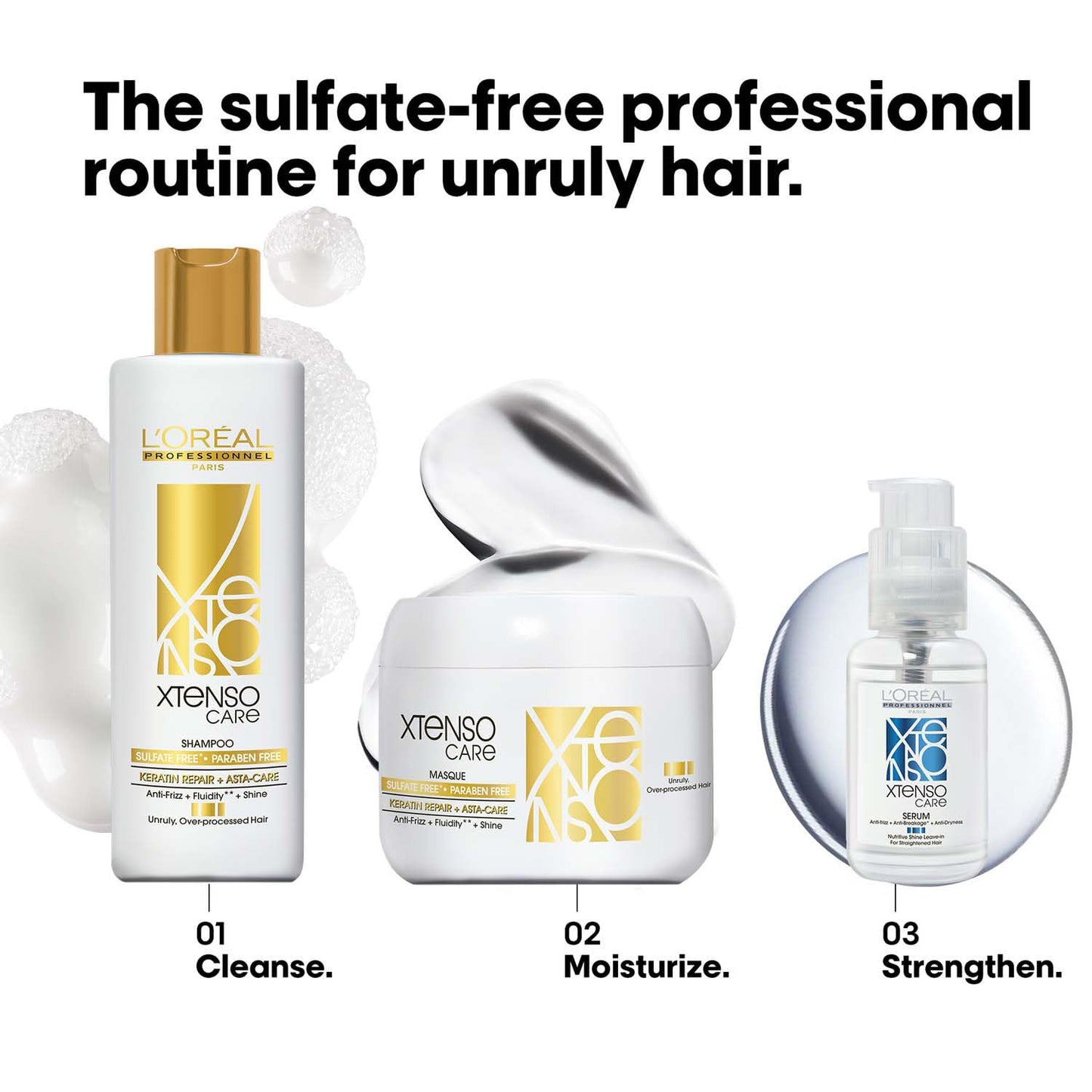L'Oréal Professionnel Paris Xtenso Care Sulfate-Free* Shampoo 250Ml And Hair Masque 200Ml Combo For All Hair Types (Pack Of 2)