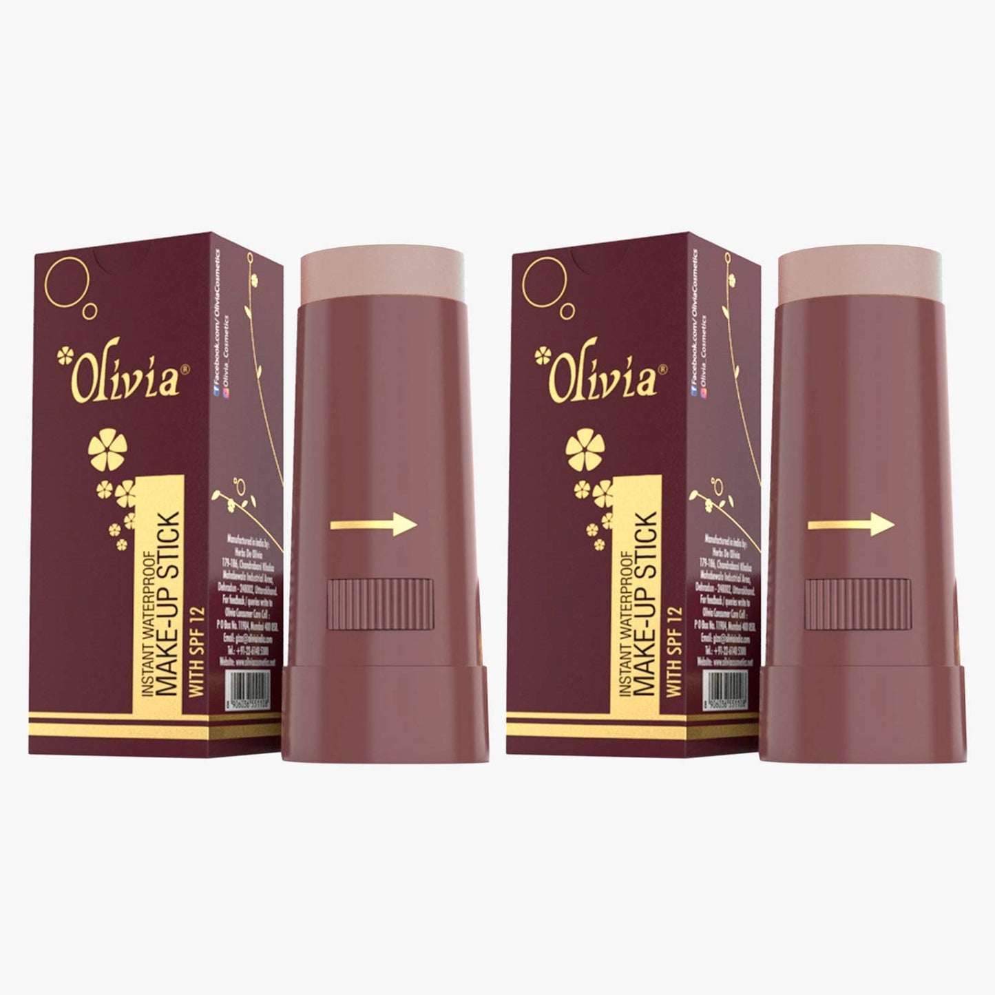 Olivia Waterproof Natural Honey Makeup Cream Concealer Pan Cake, Medium Coverage, For All Skin Types (25G, Shade No.24)