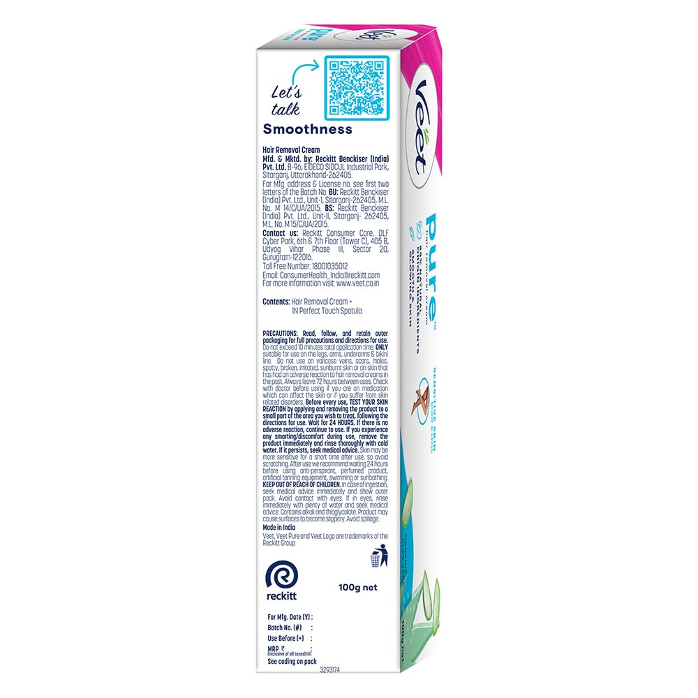 Veet Silk & Fresh Hair Removal Cream, Sensitive Skin - 100g