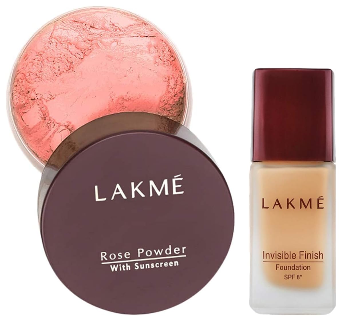 Lakme Rose Loose Face Powder with Sunscreen, Warm Pink, Face Makeup for a Rosy Glow - Matte Finish for Oily Skin Control, 40 g