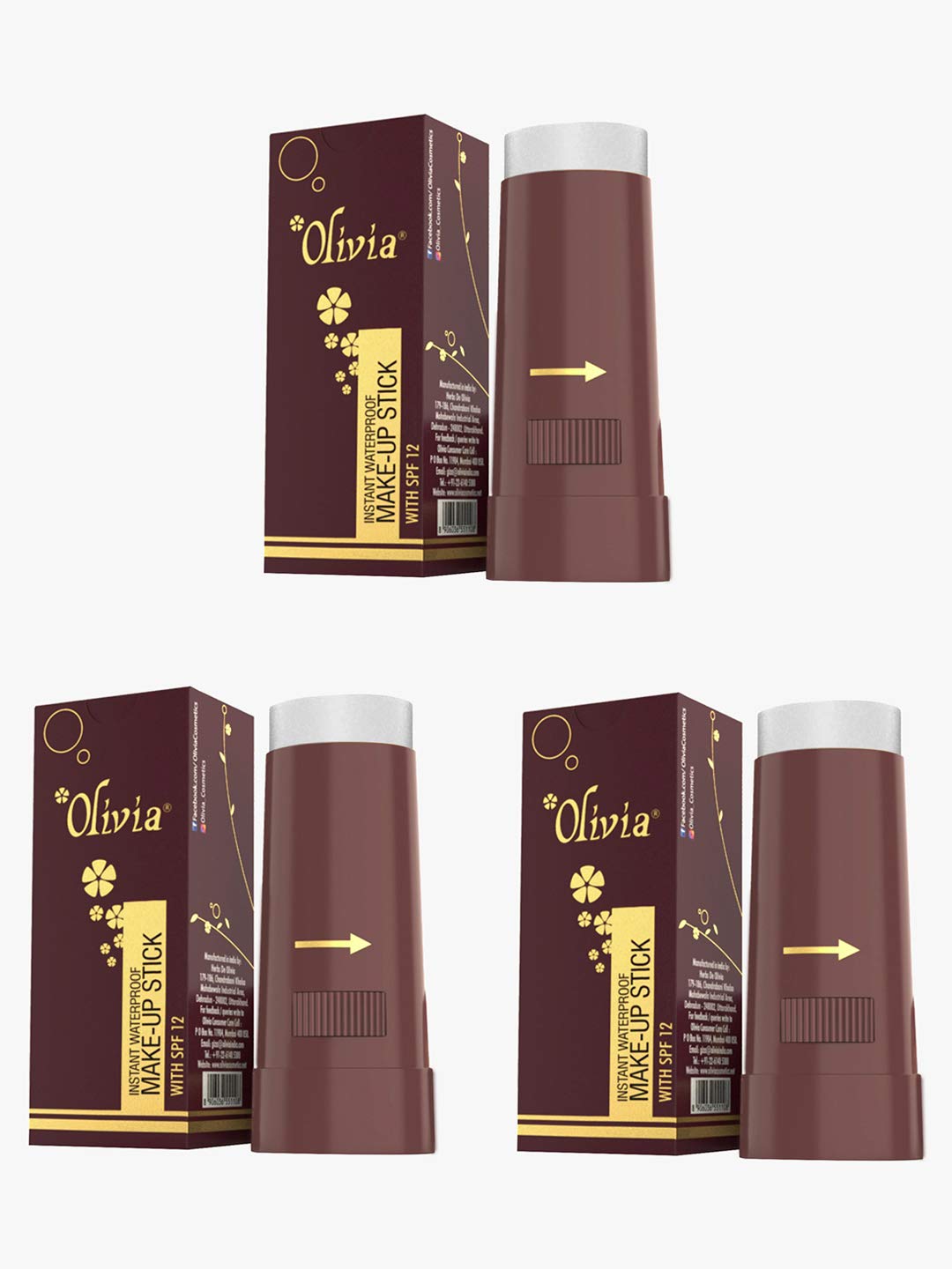 Olivia Waterproof Natural Honey Makeup Cream Concealer Pan Cake, Medium Coverage, For All Skin Types (25G, Shade No.24)