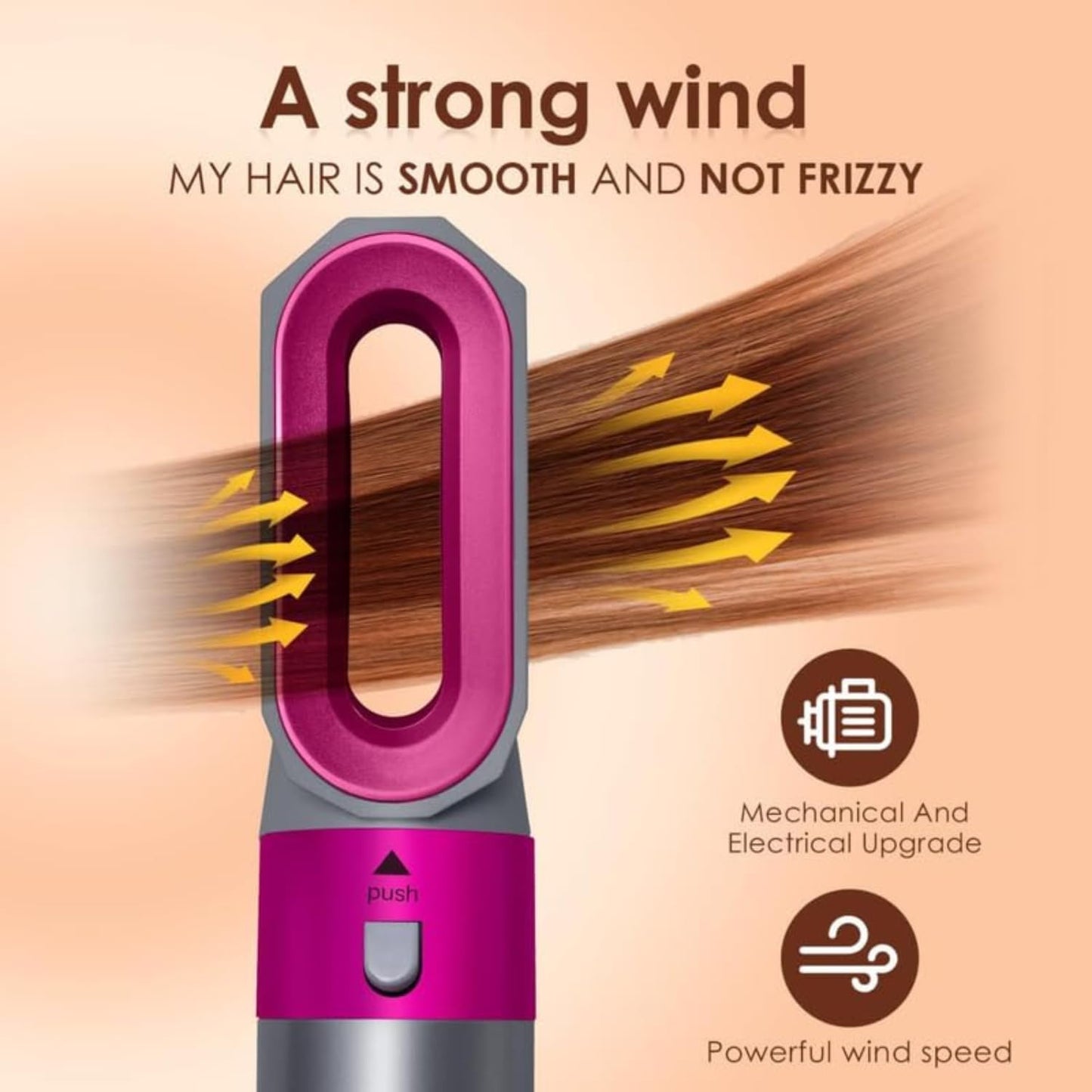 5 In 1 Hair Styler For Women Multifunctional Styling Tool With 5 Attachments 1 Hot Air Brush,2 Spiral Curler,1 Hair Dryer,1 Hair Straightner Comb,1 Year Warranty,1000 Watt,3 Heat Settings