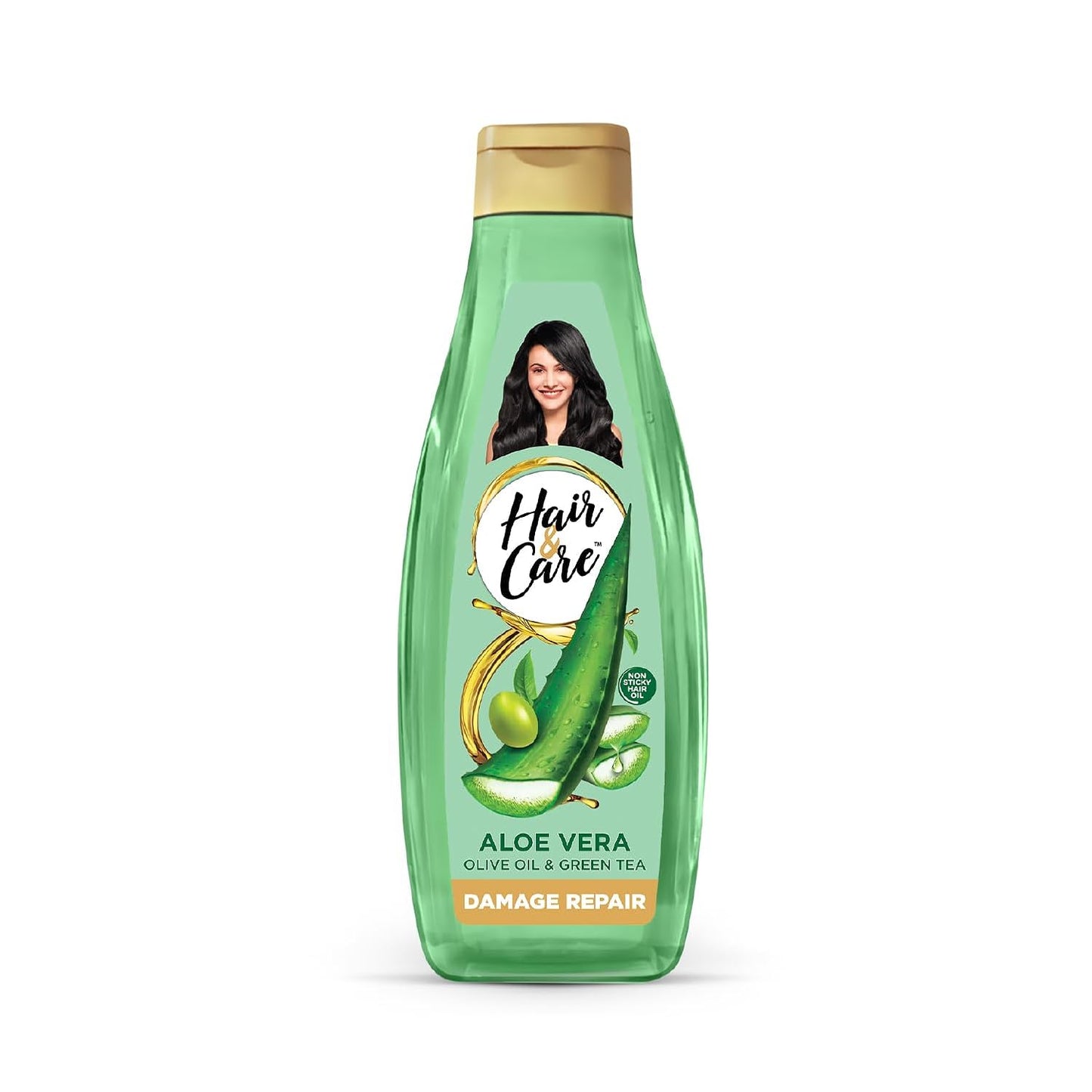 Hair & Care Damage Repair Non-Sticky Hair Oil with Aloe Vera, Olive Oil & Green Tea500 ml