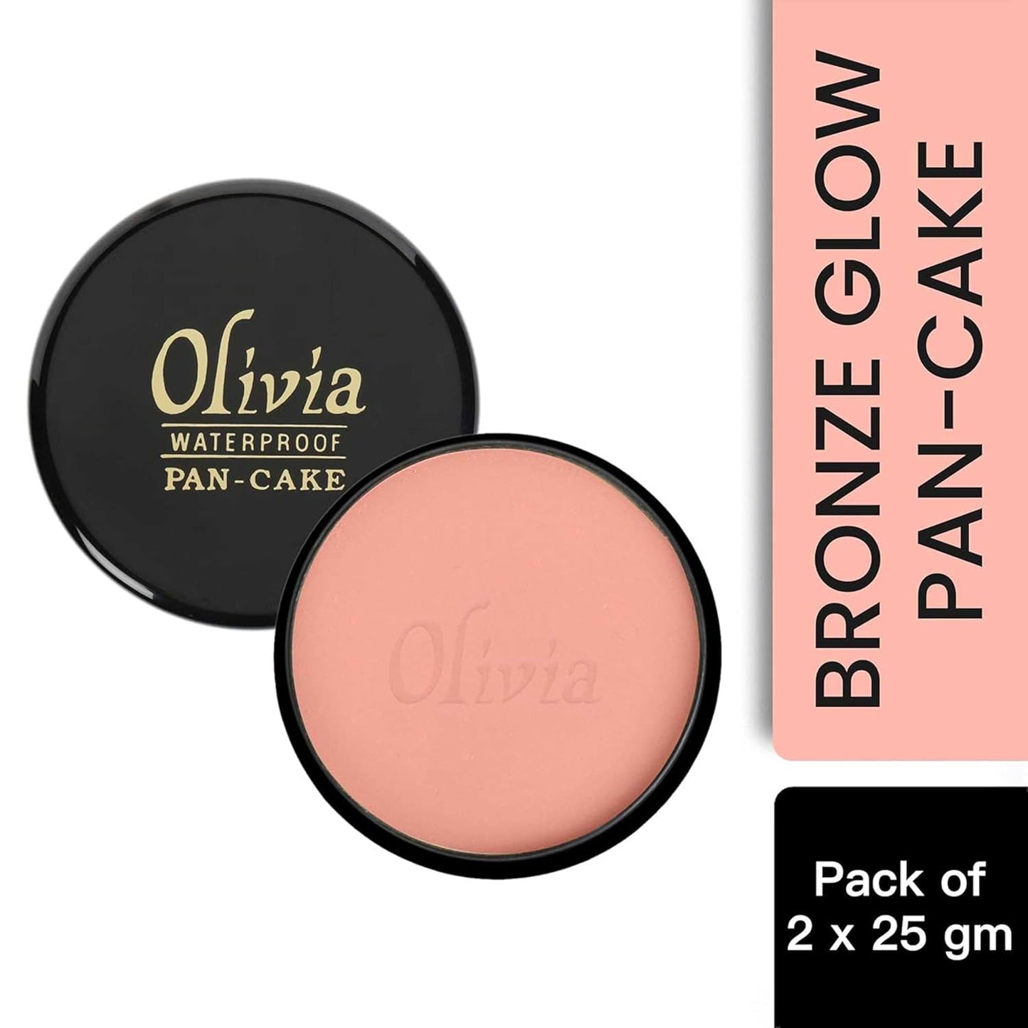 Olivia Waterproof Natural Honey Makeup Cream Concealer Pan Cake, Medium Coverage, For All Skin Types (25G, Shade No.24)