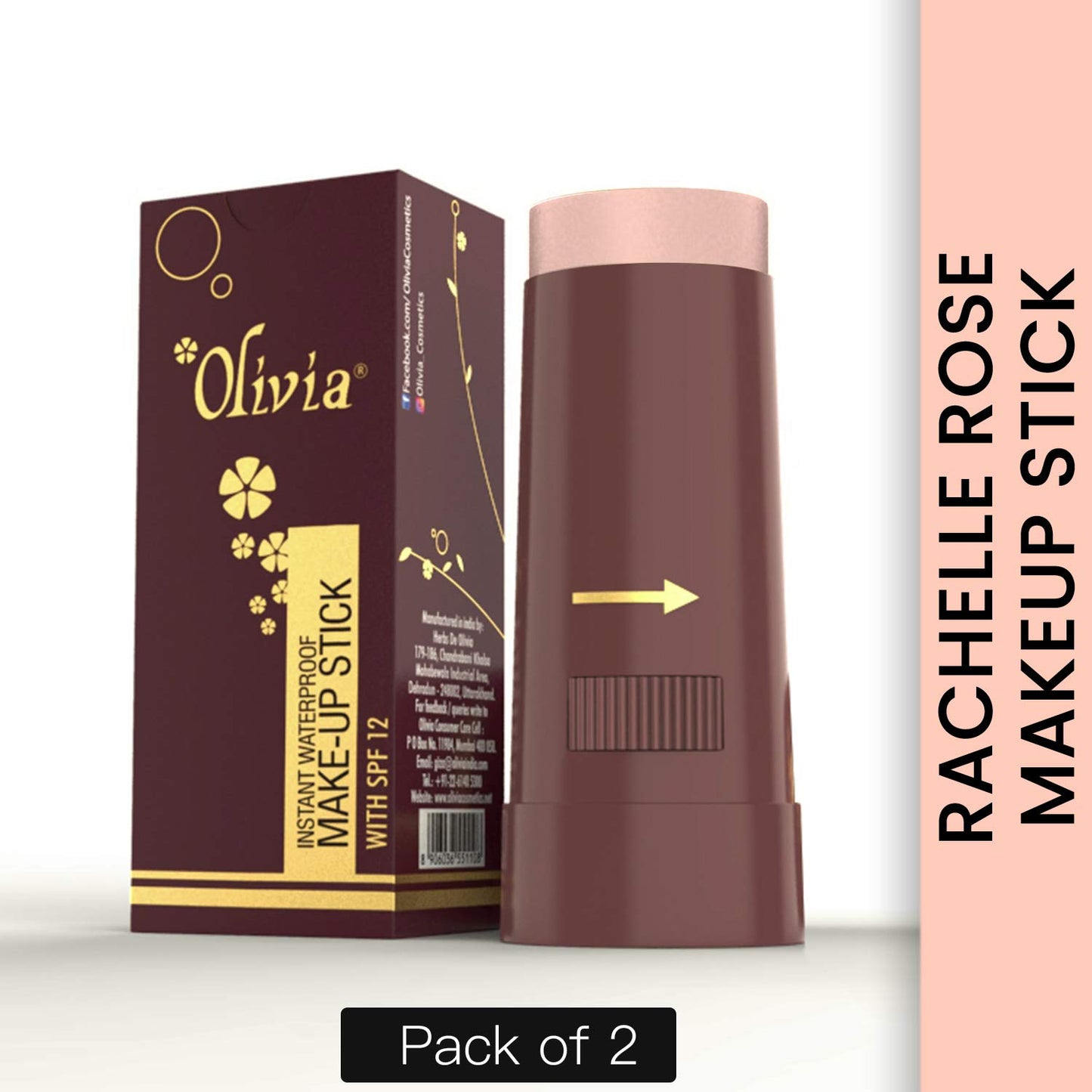 Olivia Waterproof Natural Honey Makeup Cream Concealer Pan Cake, Medium Coverage, For All Skin Types (25G, Shade No.24)