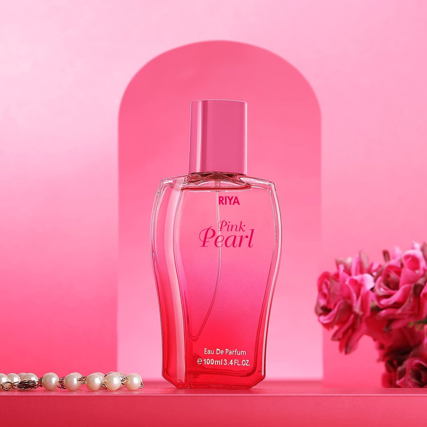 RIYA Pink Pearl For Women | Eau De Parfum Spray | Citrus Rose 100 ML | Long Lasting Fragrance | Fashion Fragrance | Pretty Pink | Love yourself