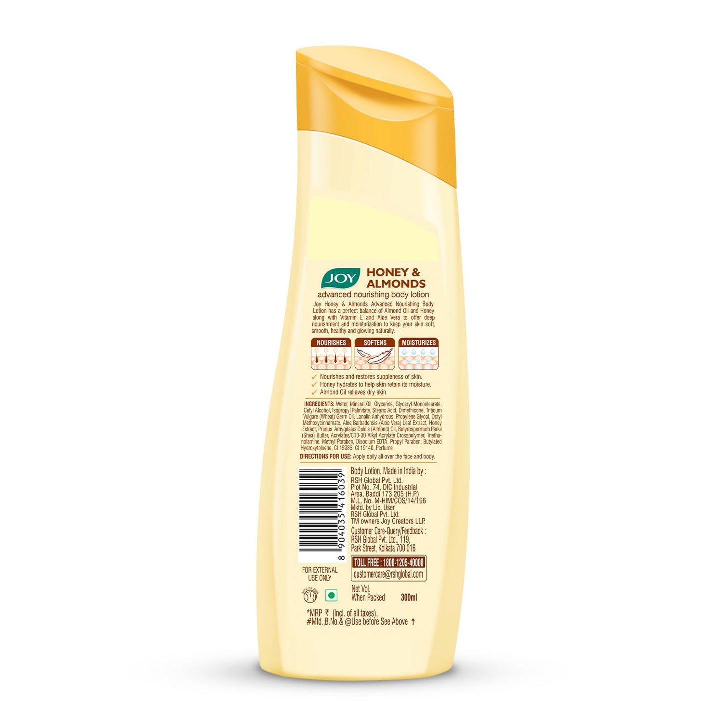 Joy Honey & Almonds Advanced Nourishing Lightweight Body Lotion 750ml | Enriched With Shea Butter | Summer Lotion With Natural Sunscreen Filters | Suitable for Normal to Dry Skin