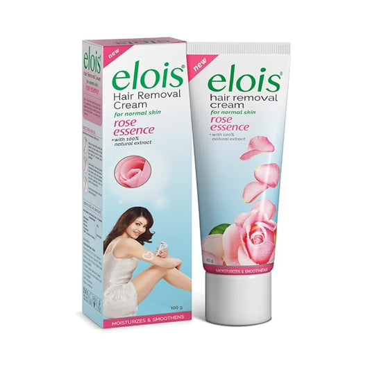 Elois Hair Removal Cream For Women Bikini Area - With Natural Extracts Painless For Normal Skin - Suitable for Legs Underarms Bikini Line Arms - (Rose Extract, 100 Gram)