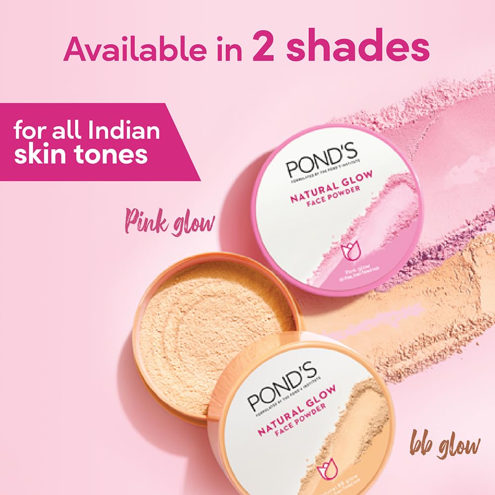 POND's Natural Glow Face Matte Powder For Normal Skin, Bb Glow - 30G, Pink