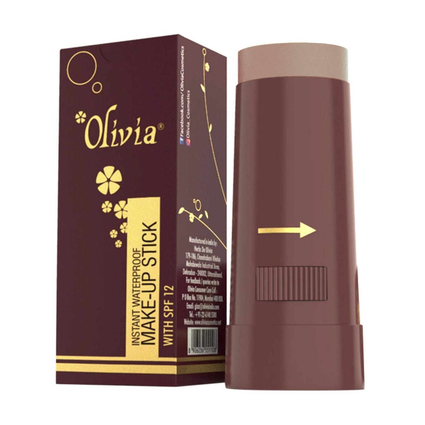 Olivia Waterproof Natural Honey Makeup Cream Concealer Pan Cake, Medium Coverage, For All Skin Types (25G, Shade No.24)
