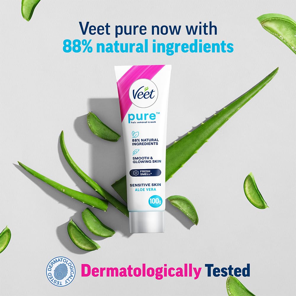 Veet Silk & Fresh Hair Removal Cream, Sensitive Skin - 100g