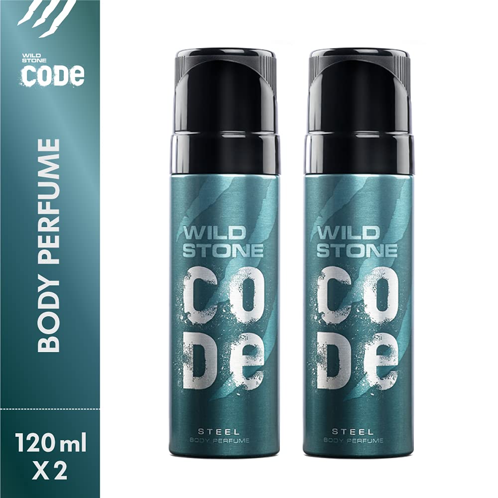 WILD STONE CODE Titanium Long Lasting No Gas Body Perfume For Men, 150Ml, Spray